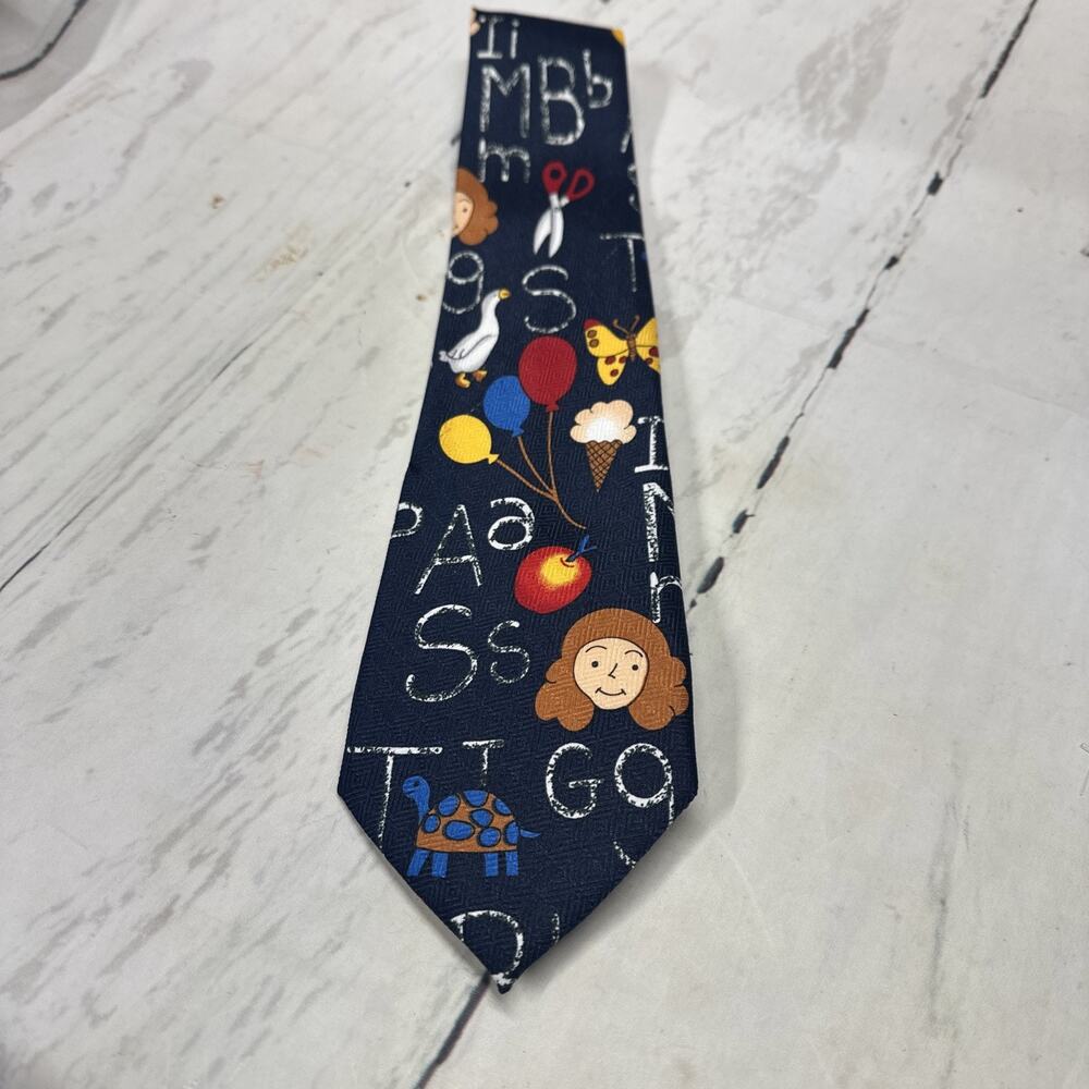 Renaissance Vintage Alphabet Teacher Novelty Tie